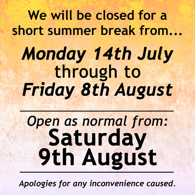 Please note that Dancers Boutique will be closed for a short summer break this mid-July to early August 2025.